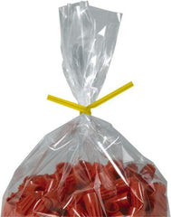 Made in USA - 6" Long, Bag Tie - Yellow - Apex Tool & Supply