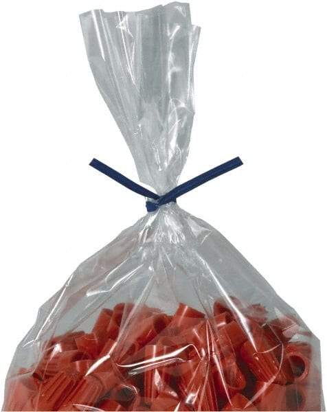 Made in USA - 5" Long, Bag Tie - Blue - Apex Tool & Supply