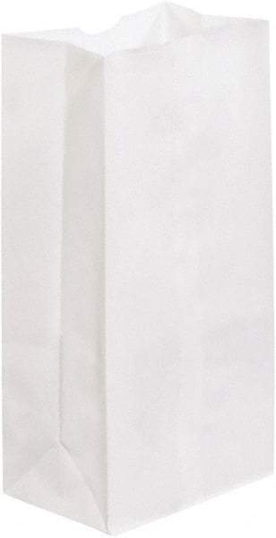 Made in USA - Kraft Grocery Bag - 7-1/16 x 4-1/2 x 13-3/4, White - Apex Tool & Supply