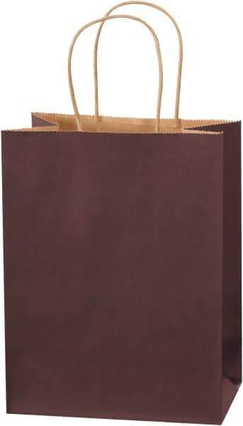 Made in USA - Kraft Grocery Bag - 8 x 4-1/2 x 10-1/4, Brown - Apex Tool & Supply