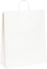 Made in USA - Kraft Grocery Bag - 16 x 6 x 19-1/4, White - Apex Tool & Supply
