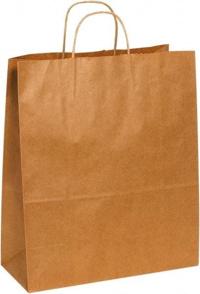 Made in USA - Kraft Grocery Bag - 13 x 6 x 15-3/4, Kraft - Apex Tool & Supply