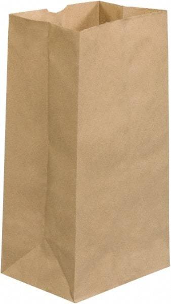 Made in USA - Kraft Grocery Bag - 8-1/4 x 6-1/8 x 15-7/8, Kraft - Apex Tool & Supply