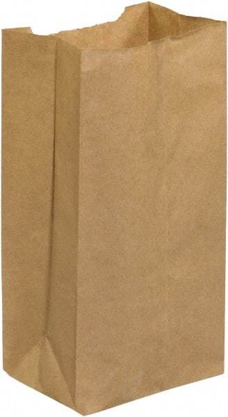 Made in USA - Kraft Grocery Bag - 4-3/4 x 2-15/16 x 8-9/16, Kraft - Apex Tool & Supply