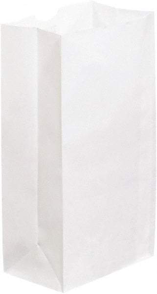 Made in USA - Kraft Grocery Bag - 6 x 3-5/8 x 11, White - Apex Tool & Supply