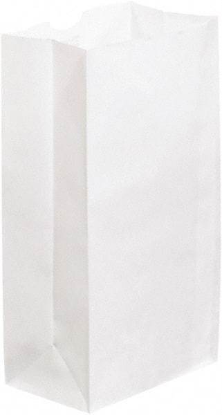 Made in USA - Kraft Grocery Bag - 6-1/8 x 4 x 12-3/8, White - Apex Tool & Supply