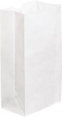 Made in USA - Kraft Grocery Bag - 6-1/8 x 4 x 12-3/8, White - Apex Tool & Supply