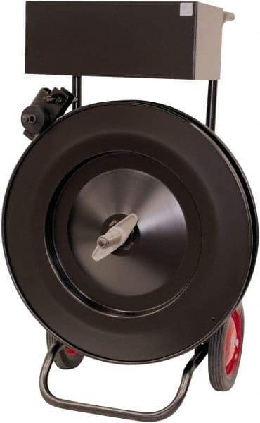 Made in USA - Strapping Dispensers & Carts Type: Heavy-Duty Oscillated Coil Dispenser For Use With: Oscililated Wound Plastic or Steel Strap - Apex Tool & Supply