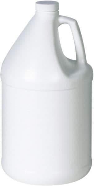 Made in USA - 1 Gal White Tapered Cylinder Polyethylene Jug - 10" High - Apex Tool & Supply
