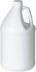 Made in USA - 1 Gal White Tapered Cylinder Polyethylene Jug - 10" High - Apex Tool & Supply