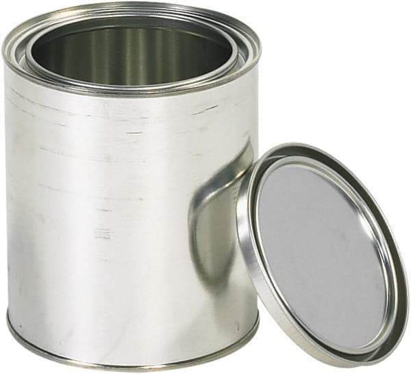 Value Collection - 1/4 Gal Gray Cylinder Metal Can - 8" High - Apex Tool & Supply
