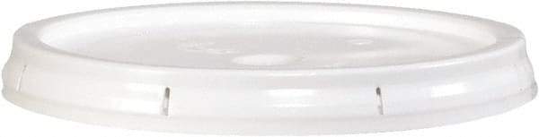Made in USA - Tote & Storage Container Lids For Use With: 5 Gallon Bucket Color: White - Apex Tool & Supply