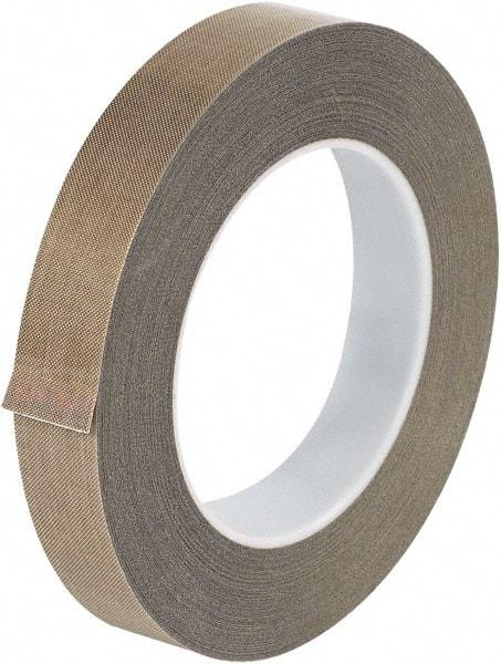 Made in USA - 36 Yd Long x 3/4" Wide, Brown Silicone PTFE Tape - 10 mil Thick - Apex Tool & Supply