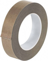 Made in USA - 18 Yd Long x 1" Wide, Brown Silicone PTFE Tape - 10 mil Thick - Apex Tool & Supply