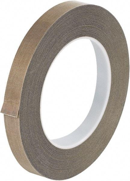 Made in USA - 36 Yd Long x 1/2" Wide, Brown Silicone PTFE Tape - 10 mil Thick - Apex Tool & Supply