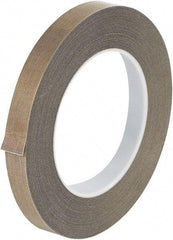 Made in USA - 36 Yd Long x 1/2" Wide, Brown Silicone PTFE Tape - 10 mil Thick - Apex Tool & Supply