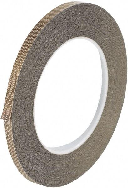 Made in USA - 18 Yd Long x 1/4" Wide, Brown Silicone PTFE Tape - 3 mil Thick - Apex Tool & Supply