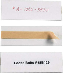 Made in USA - 2" Long x 6" Wide, Self Adhesive Back, Label Holder - Clear - Apex Tool & Supply