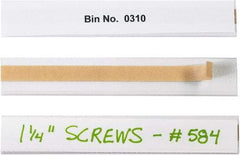 Made in USA - 1" Long x 6" Wide, Self Adhesive Back, Label Holder - Clear - Apex Tool & Supply