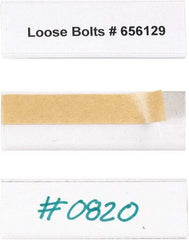 Made in USA - 1" Long x 3" Wide, Self Adhesive Back, Label Holder - Clear - Apex Tool & Supply