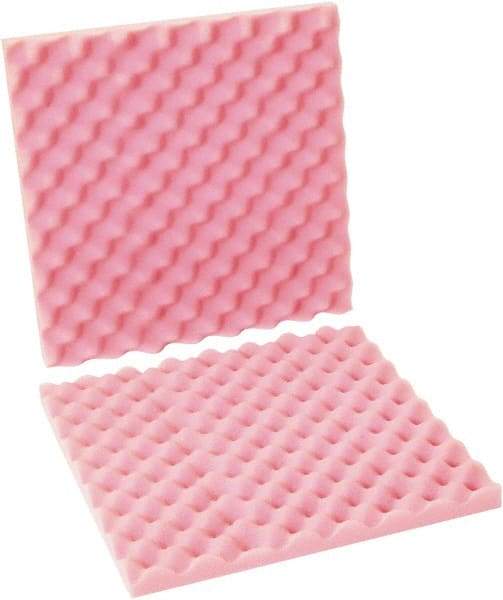 Made in USA - 16" Long x 16" Wide, Antistatic Convoluted Foam Set - Pink, Standard Grade - Apex Tool & Supply