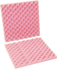 Made in USA - 16" Long x 16" Wide, Antistatic Convoluted Foam Set - Pink, Standard Grade - Apex Tool & Supply