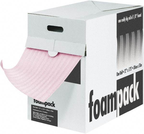 Made in USA - 2,100" Long x 24" Wide, Antistatic Foam Roll - Pink, Standard Grade - Apex Tool & Supply