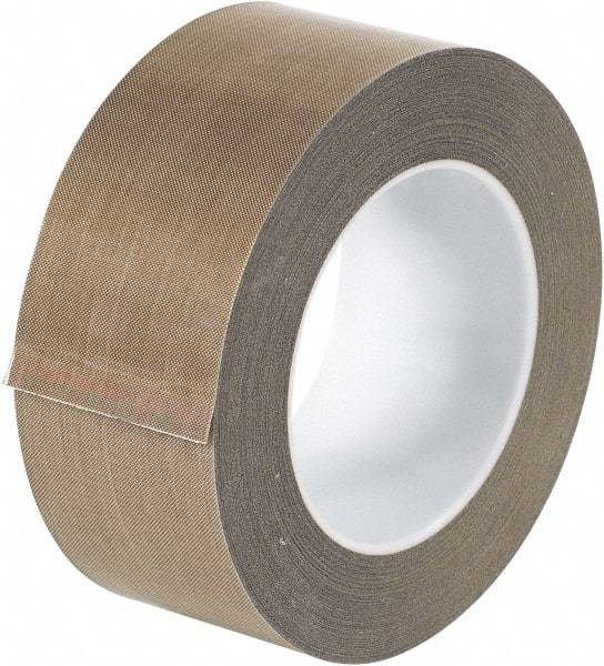 Made in USA - 18 Yd Long x 2" Wide, Brown Silicone PTFE Tape - 5 mil Thick - Apex Tool & Supply