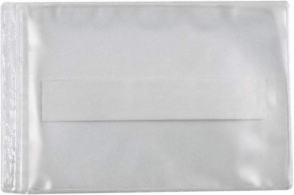 Superscan - 50 Piece Clear Press-On Vinyl Envelope - 4" High x 8" Wide - Apex Tool & Supply