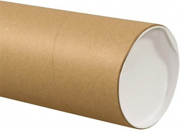 Made in USA - 6" Diam x 24" Long Round Jumbo Mailing Tubes - 1 Wall, Kraft (Color) - Apex Tool & Supply