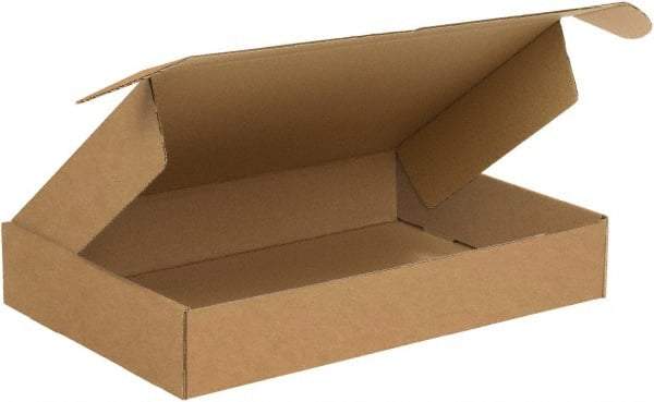 Made in USA - 14" Wide x 24" Long x 4" High Rectangle Crush Proof Mailers - 1 Wall, Kraft (Color) - Apex Tool & Supply