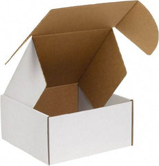 Made in USA - 12" Wide x 12" Long x 6" High Rectangle Crush Proof Mailers - 1 Wall, White - Apex Tool & Supply