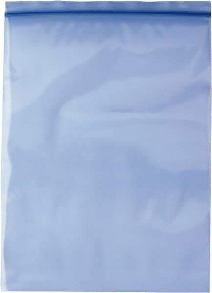 Made in USA - 12 x 18", 4 mil VCI Reclosable Polybags - Blue - Apex Tool & Supply