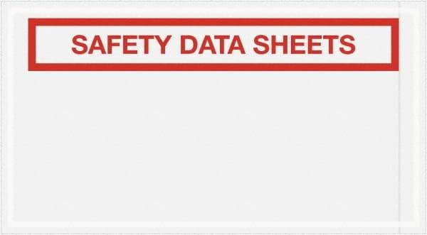 Value Collection - 1,000 Piece, 5-1/2" Long x 10" Wide, Packing List Envelope - Material Safety Data Sheets Enclosed, Clear - Apex Tool & Supply