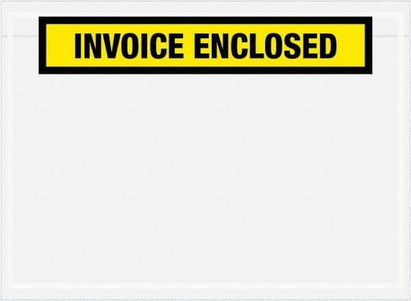 Value Collection - 1,000 Piece, 7-1/2" Long x 5-1/2" Wide, Packing List Envelope - Invoice Enclosed, Yellow - Apex Tool & Supply
