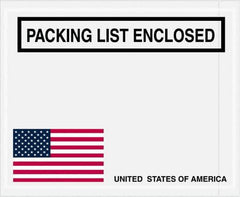 Value Collection - 1,000 Piece, 4-1/2" Long x 5-1/2" Wide, Packing List Envelope - Packing List Enclosed, Red, White & Blue - Apex Tool & Supply