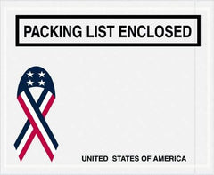 Value Collection - 1,000 Piece, 4-1/2" Long x 5-1/2" Wide, Packing List Envelope - Packing List Enclosed, Red, White & Blue - Apex Tool & Supply