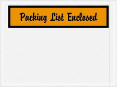 Value Collection - 1,000 Piece, 4-1/2" Long x 6" Wide, Packing List Envelope - Packing List Enclosed, Orange - Apex Tool & Supply