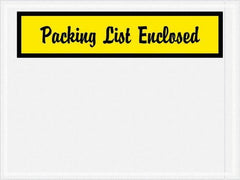 Value Collection - 1,000 Piece, 4-1/2" Long x 6" Wide, Packing List Envelope - Packing List Enclosed, Yellow - Apex Tool & Supply