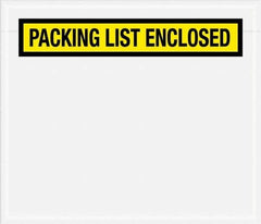 Value Collection - 1,000 Piece, 7" Long x 6" Wide, Packing List Envelope - Packing List Enclosed, Yellow - Apex Tool & Supply