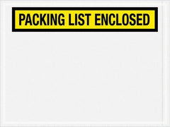 Value Collection - 1,000 Piece, 4-1/2" Long x 6" Wide, Packing List Envelope - Packing List Enclosed, Yellow - Apex Tool & Supply