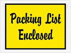 Value Collection - 1,000 Piece, 4-1/2" Long x 6" Wide, Packing List Envelope - Packing List Enclosed, Yellow - Apex Tool & Supply