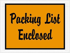 Value Collection - 1,000 Piece, 4-1/2" Long x 6" Wide, Packing List Envelope - Packing List Enclosed, Orange - Apex Tool & Supply