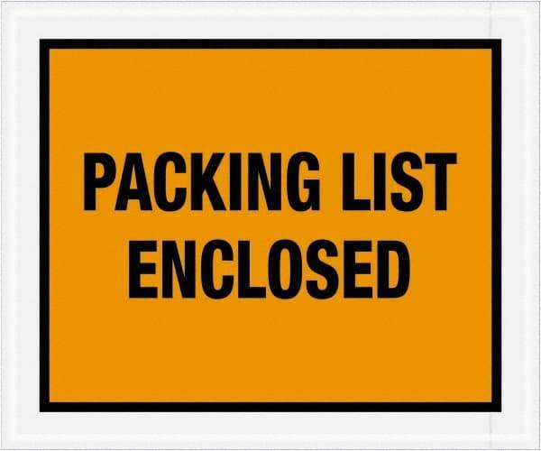 Value Collection - 500 Piece, 10" Long x 12" Wide, Packing List Envelope - Packing List Enclosed, Orange - Apex Tool & Supply