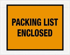Value Collection - 1,000 Piece, 7" Long x 5-1/2" Wide, Packing List Envelope - Packing List Enclosed, Orange - Apex Tool & Supply