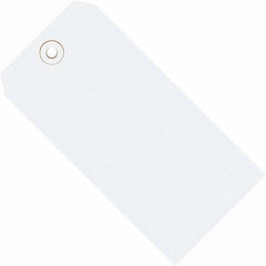 Made in USA - 3-1/4" High x 1-5/8" Long, Safety & Facility Blank Tag - White Cardstock - Apex Tool & Supply