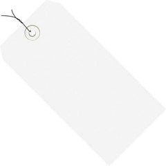 Made in USA - 6-1/4" High x 3-1/8" Long, Safety & Facility Blank Tag - White Cardstock - Apex Tool & Supply