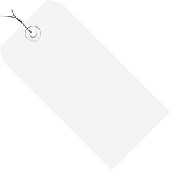 Made in USA - 3-3/4" High x 1-7/8" Long, Safety & Facility Blank Tag - White Cardstock - Apex Tool & Supply