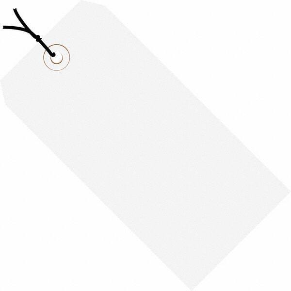 Made in USA - 4-1/4" High x 2-1/8" Long, Safety & Facility Blank Tag - White Cardstock - Apex Tool & Supply