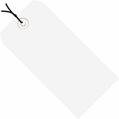 Made in USA - 4-1/4" High x 2-1/8" Long, Safety & Facility Blank Tag - White Cardstock - Apex Tool & Supply